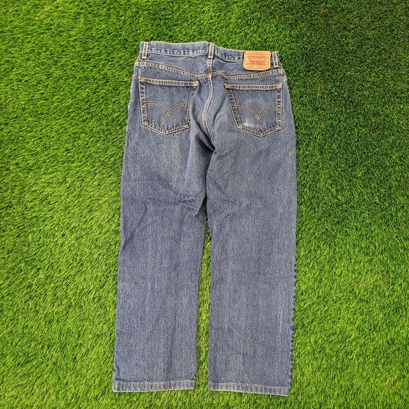 LEVIS 505 Jeans 32x28 (34x32) Blue Classic - Picture 2 of 16